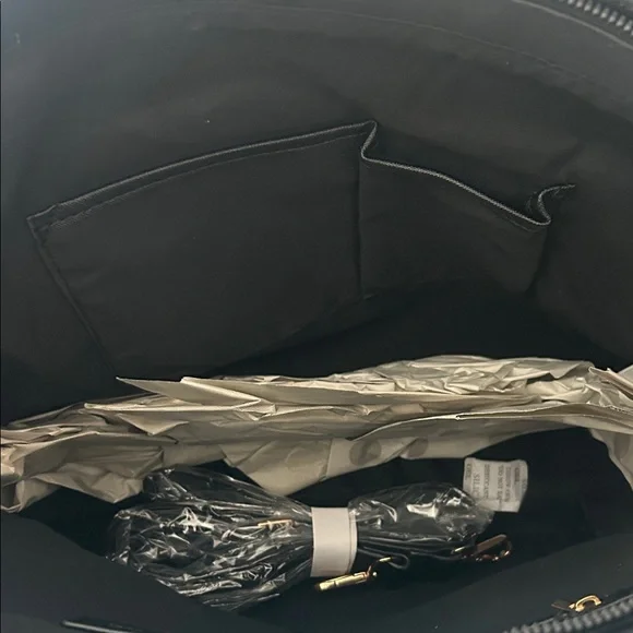 Trina Turk Chevron Tote in Pink and Navy - Picture 5 of 16